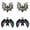 A 2PCS & B 2PCS, variant on 4/3/2/1pcs Halloween Bat Decor, Stained Glass Bat Suncatcher Window Hanging, Gothic Bat Acrylic Wall Art Decorations, Window Hanging Ornaments for Indoor Outdoor Decor