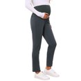 thumbnail image 4 of INSPIRE CHIC Women's Maternity Pants for Work Over the Belly High Waisted Business Office Pregnancy Trousers with Pockets S Grey, 4 of 6