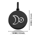 thumbnail image 2 of Stainless Steel Platinum Alchemy Symbol Round Medallion Keychain Circle Ring, 2 of 2