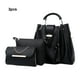 thumbnail image 3 of Jumpingount Bolso de mano elegante de 3 piezas para mujer, bolsos elegantes y llamativos para mujer, bolsos de mano para mujer Bolsas de mensajero y de hombro negro, 3 of 6