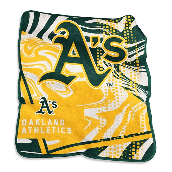 Oakland Athletics 50" x 60" Swirl Raschel Throw Blanket
