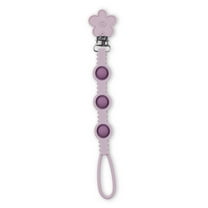Lilac Flower Popper Topper Pacifier Clip