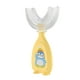 thumbnail image 3 of Silicona Portátil en forma de U Niños pequeños Cepillo de dientes de doble cara Bebé recién nacido Entrenamiento Diente de colores Niños Gadget Viaje a casa Grande, Amarillo Inevent HA009117-04, 3 of 6