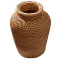 thumbnail image 2 of 2X Wicker Basket Rattan Hanging Flowerpot Flowerpot Flower Storage Basket Wicker Vase Rustic Woven Pot, 2 of 8