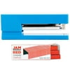 JAM Paper Office & Desk Sets, 1 Stapler 1 Tape Dispenser, Blue and Red, 2/pack