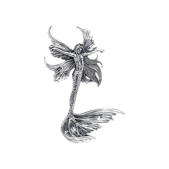Amy Brown Sea Sprite Fairy 925 Sterling Silver Pendant Fine Mermaid Jewelry