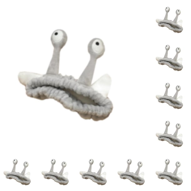 Jumpingount Diadema de cara de ligera y práctica Diadema de dibujos animados útil gris 10Conjunto