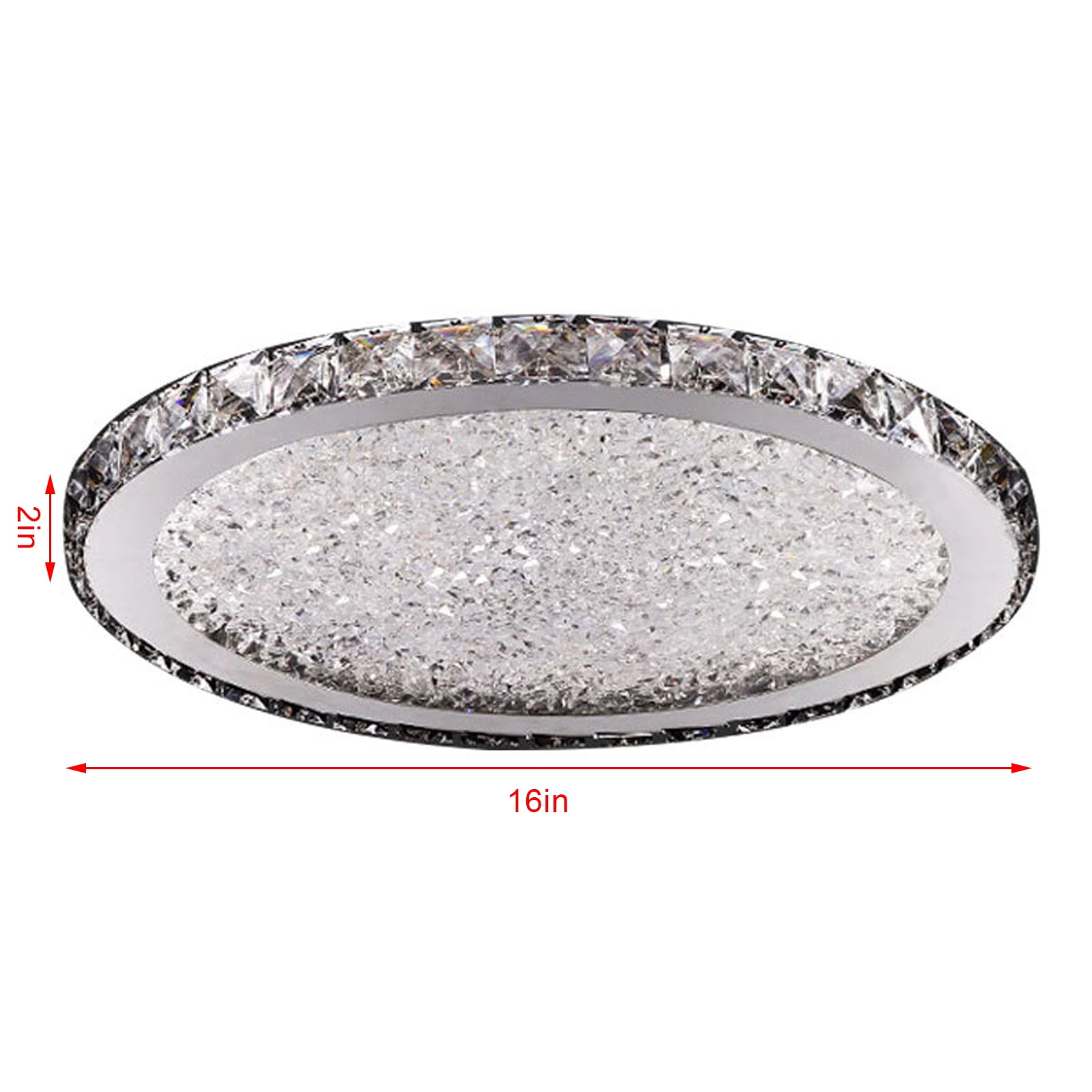 ChicHomey Crystal Ceiling Light with LED - 30W,Ceiling Light Fixture Pendant Lamp Flush Mount Chandelier,Elegant & Energy-Efficient for Living Room & Dining Room