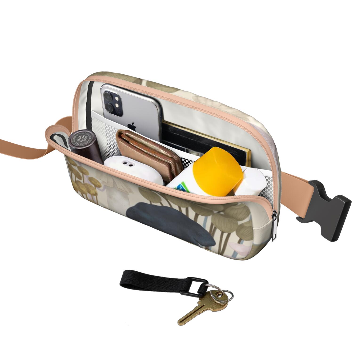 Waist Bag for Sports Enthusiasts Commuters Fashionable Waterproof Fanny Pack with Adjustable Strap for Outdoors Workout Traveling Mushroom Sporty Waist Pack