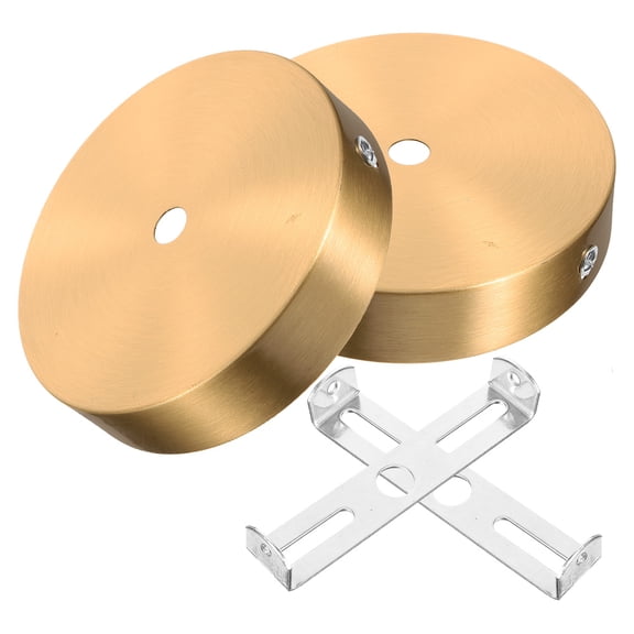 PBPBOX 2Pcs Brass Ceiling Canopy Plate for DIY Pendant Light and Chandelier Use