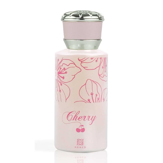 Perfume AHMED Cherry de 50 ml para mujer con cítricos, flor de cerezo, jazmín, vetiver y sándalo y almizcle blanco