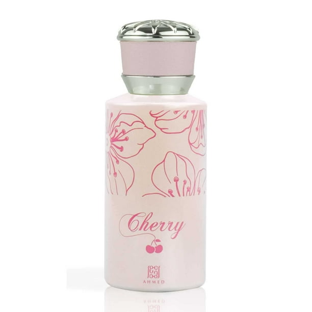Perfume AHMED Cherry de 50 ml para mujer con cítricos, flor de cerezo, jazmín, vetiver y sándalo y almizcle blanco