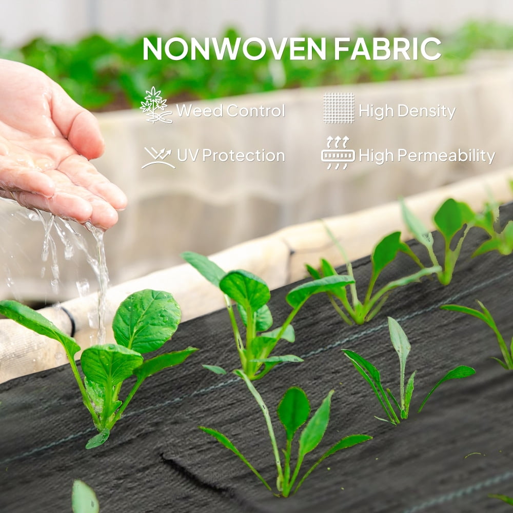 DECMAY Weed Barrier Fabric 3.9ft x 300ft | Heavy-Duty Woven Landscape Fabric for Weed Control, 140 GSM PP Ground Cover for Gardening, Landscaping, Outdoor Use (Black)