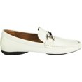 thumbnail image 3 of Masimo - Mens Slip On Casual Dress Driving Moccasin 39637-10D(M)US White Large Horse Bit Buckle, 3 of 7