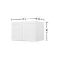 thumbnail image 3 of Furinno Shaker Wall Refrigerator Kitchen Cabinet with 2 Doors, Ready to Assemble, 24 D x 36 W x 24 H, White, 3 of 7