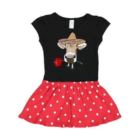 

Inktastic Funny Cow Cinco De Mayo Gift Toddler Girl Dress