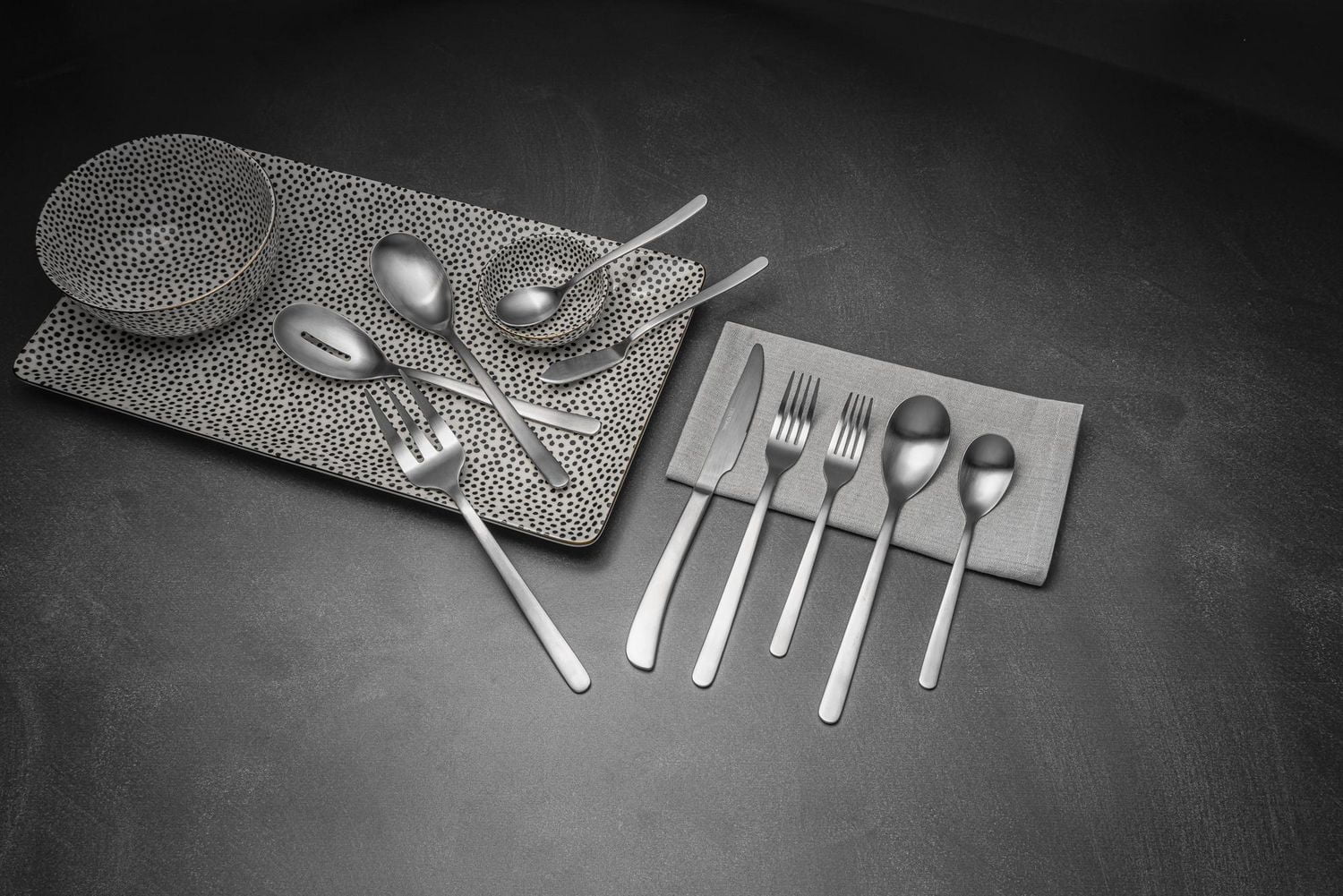 Thyme & Table 55-Piece Royal Stainless Steel Flatware & Hostess Set, Mirror, Flatware