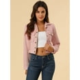 thumbnail image 2 of INSPIRE CHIC Veste Moto Courte en Faux Suède pour Femme à Col Rabattu, 2 of 6