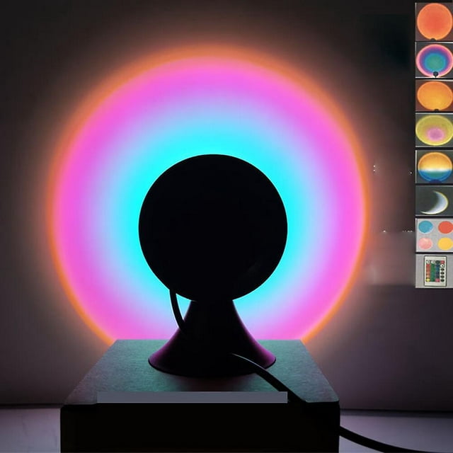 lámpara Coucher De Soleil Modle A, lámpara Coucher De Soleil, lámpara De Projection Coucher De Soleil, lámpara De Projection Led Usb Rotative 360, lámpara