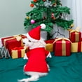 thumbnail image 6 of Christmas Pet Costume 13.8in Santa Claus Velvet Dress Puppy Winter Coat Holiday Outfit with Hat for Small Medium Dogs, 6 of 9