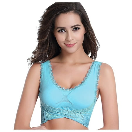 

Yuelianxi Women s Push Up Wireless Non-Stress Bra Breastfeeding Bra 3D Correction Fashion Cleavage Beautiful Back Sports Bra