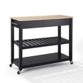 thumbnail image 6 of HomeStock African Adventure Wood Top Kitchen Prep Cart White/Natural, 6 of 10