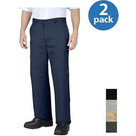 Dickies Men;s Double-Knee Work Pants, 2 Pack Value Bundle