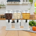 thumbnail image 5 of Triple Food Dispenser - 2L Dry Food Dispenser for Grains and Cereals in the Kitchen (White), 5 of 16