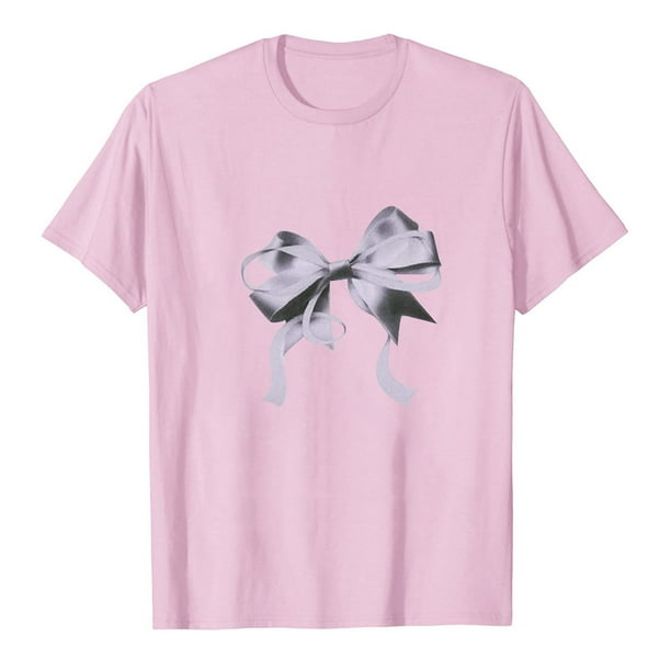 Fiudx Ofertas Del Día Top de Manga Corta con Cuello Redondo y Estampado Regular Sexy de Verano para Mujer