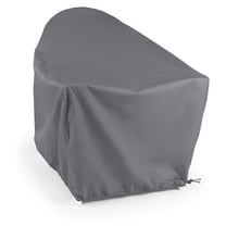 Outdoor Rounded Back Adirondack Chair Cover - Water Resistant Polyester, Drawcord , Mesh Vents, Seating and Chair Covers, 32W x 34D x 38H, Charcoal