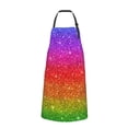 thumbnail image 2 of Picia Rainbow Glitter Waterproof Apron for Unisex Adult - Adjustable Bib Apron with Pockets, Ideal for Cooking, Gardening, Painting, and Household Chores, 2 of 9