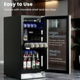 thumbnail image 4 of Yunwen 15 Inch Beverage Cooler Refrigerator - 3.5 Cu.ft Mini Fridge with Glass Door, Lock and Removable Shelves for Soda Beer Wine, Freestanding Small Drink Refrigerator for Home Office Bar, 4 of 18
