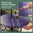 thumbnail image 5 of Round Outdoor Tablecloth with Umbrella Hole and Zipper, Purple Yellow Ombre Tablecloth with Elastic Waterproof, Farmhouse Modern Gradient Art Patio Table Covers for 55" - 60" Picnic Pool Tables, 5 of 9