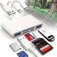 thumbnail image 1 of LEEYNEER [5-in-1 Memory Card Reader] 5-in-1 Memory Card Reader  USB OTG Adapter and SD Card Reader | Suitable for iPhone/iPad  Android TYPE-C Phone OTG Converter  USB C and USB A Devices, 1 of 5