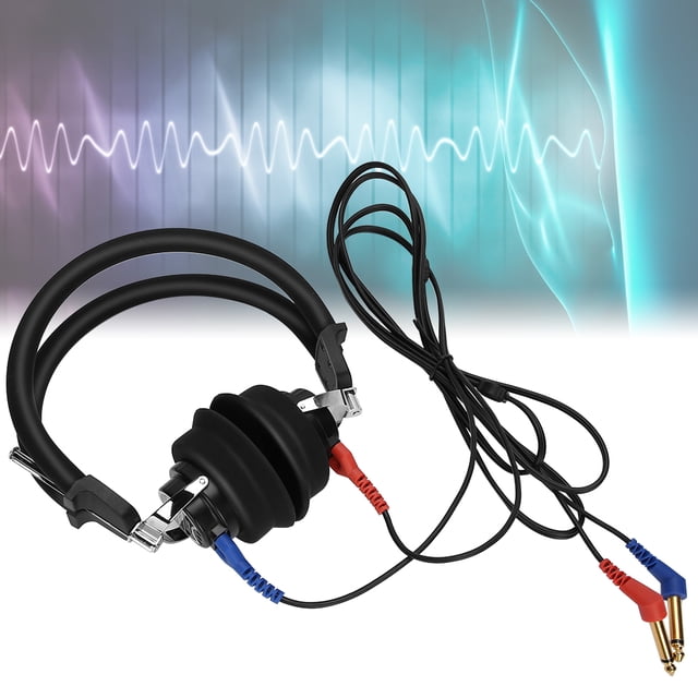 Auriculares del Audiómetro, Diseños Ergonómicos prueBa Auditiva Auriculares del Audiómetro, Audiómetro de Conducción de Aire Cómodo para USAR para Las Escuelas de