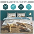 thumbnail image 5 of 3 Pcs Soft Bedding Set, Includes 1 Duvet Cover with Zipper And 2 Pillow,Shams Starfish Beach Queen(90"×90"), 5 of 8