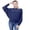 Blue, variant on Womens Sweaters, Pullover Sweaters For Women, Womens Trendy Knit Off Shoulder Batwing Sleeve Oversized Fall Sweater Top, Solid Rabbit Wool Core Yarn Knit Top, 1 Unit, One Size