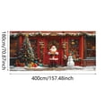 thumbnail image 2 of Ganfancp Christmas Snowy Garage Door Decoration Banner Hanging Fabric Border Holiday Party Photo Photography Background Fabric Ofertas Del Día Sólo En Línea 1X Bandera, 2 of 3