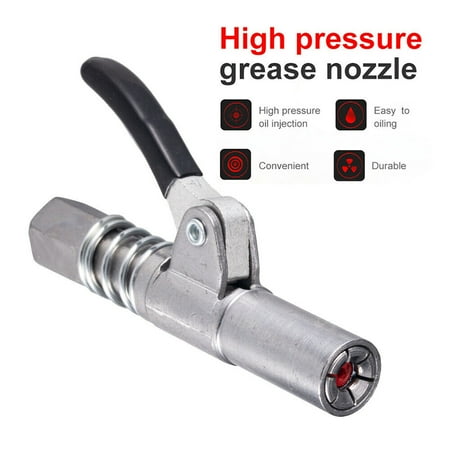 

JahyShow Professional Grease Gun Coupler Quick Release Lock Oil Injection Nozzle 10000PSI