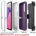 thumbnail image 6 of NIFFPD Samsung Galaxy A33 5G with Belt-Clip Holster Military Protective Tough Durable Phone Cover Heavy Duty for Galaxy A33 5G Purple&White, 6 of 7