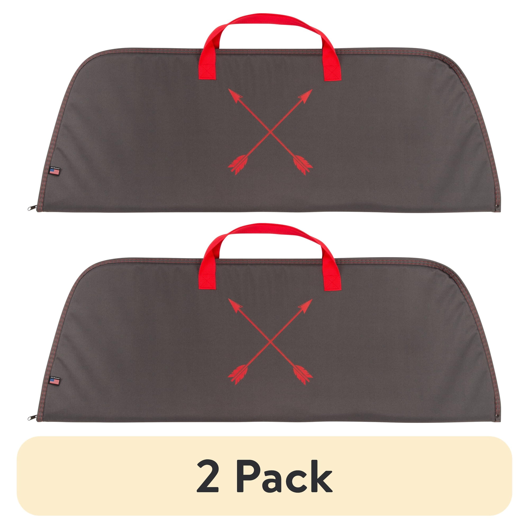 (2 pack) Titan Compound Youth Archery Bow Case 38 In. L x 14 In. W Gray and Red