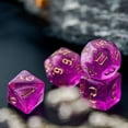 thumbnail image 2 of Cusdie 7-Die Acrylic DND Dice, Sickle Font Polyhedral Dice Set for Role Playing Game Dungeons and Dragons D&D Dice Pathfinder, 2 of 5