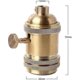 thumbnail image 2 of Lamp Base With Switch Vintage Brass Copper Socket Holder For Retro Edison Style Light Bulb E2, 2 of 5