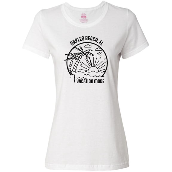 Inktastic Summer Vacation Mode Naples Beach Florida Women's T-Shirt