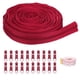 thumbnail image 1 of Uxcell #3 10 Yards Bulk Nylon Coil Zipper by the Yards with 20 Pcs Zipper Sliders and Ruler for Sewing Bright Red, 1 of 6