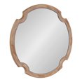 thumbnail image 1 of Kate and Laurel Susannah Round Scallop Mirror, 28, Natural Wood, Scalloped Rounded Statement Mirror for Mantle, 1 of 8