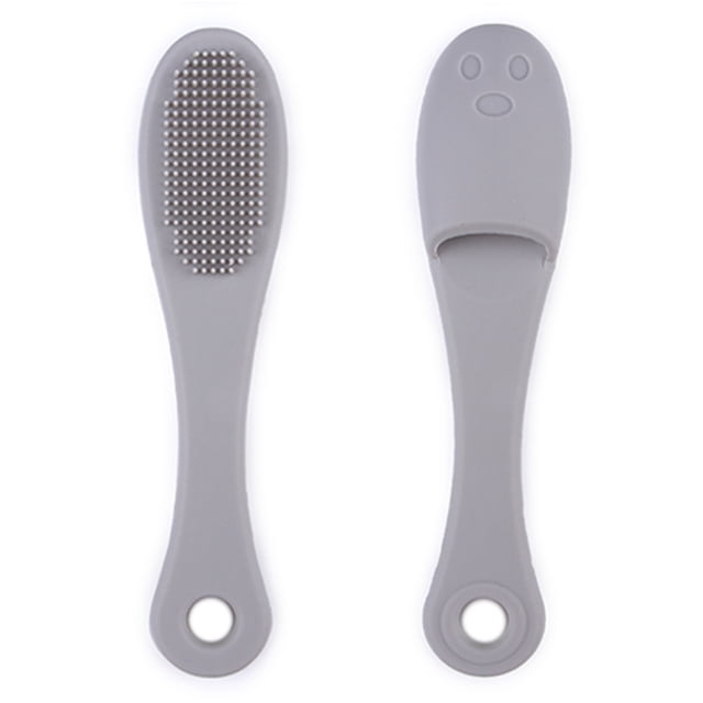 Pet Finger Toothbrush, Dog Toothbrush Silicone Easy Cleaning for Pets for Dogs ,Blue,Gray