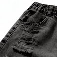 thumbnail image 4 of BXJX Girls Denim Shorts, Elastic Waist Summer School Relaxed Fit Kids Jean Shorts Black Size 5-6 T, 4 of 6