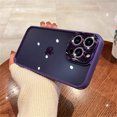 thumbnail image 1 of Luxury Glitter Diamond Transparent Case For iPhone 15 14 13 12 11 Pro Max Ultra Plus Protection Shockproof Bumper Cases Cover Dark Purple for iPhone 11 Pro, 1 of 6