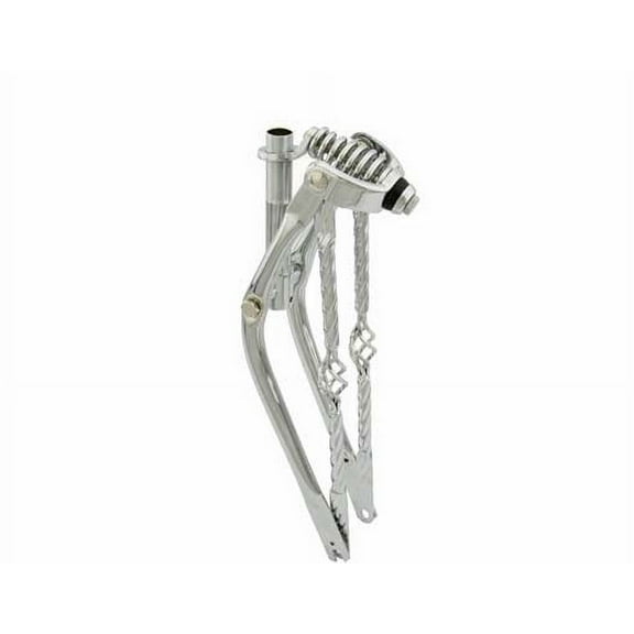 20" Classic Spring Fork 1" W/Twisted Cage Bars Chrome. Bike fork, bicycle fork, lowrider bike fork lowrider bicycle fork